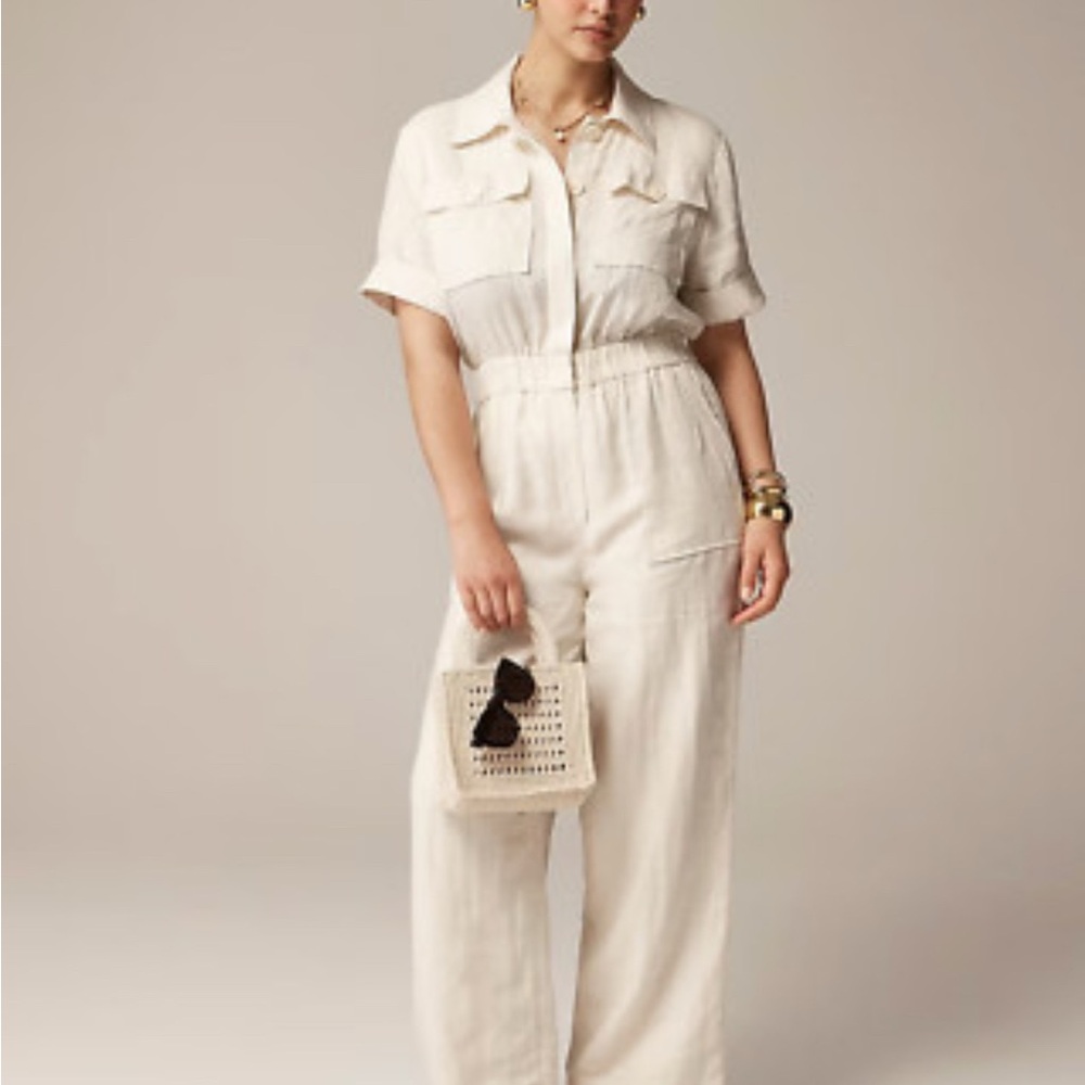 J. Crew Elegant Cream Jumpsuit